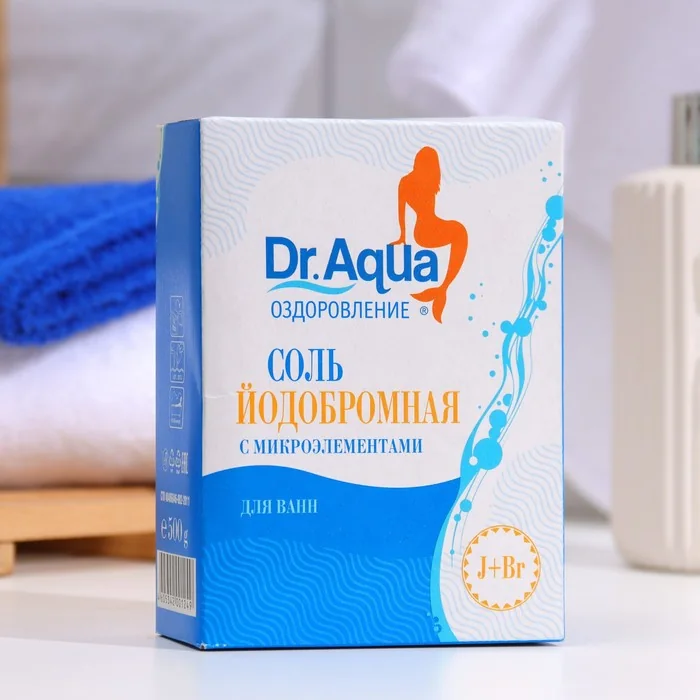 Соль для ванн морская природная йодобромная 500 г Dr.Aqua — фотография товара