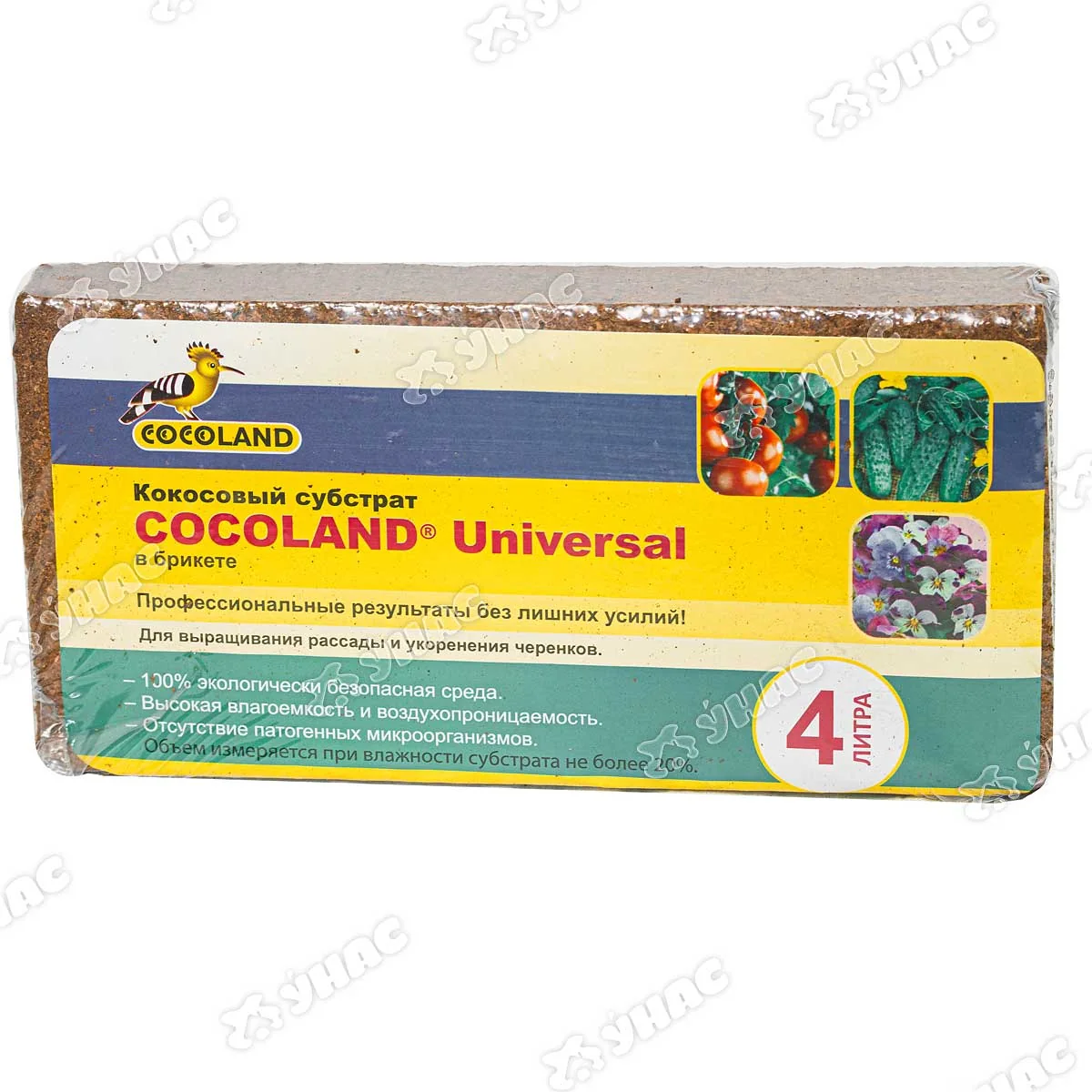 Кокосовый субстрат Cocoland Universal 300 г (4 л) — фотография товара
