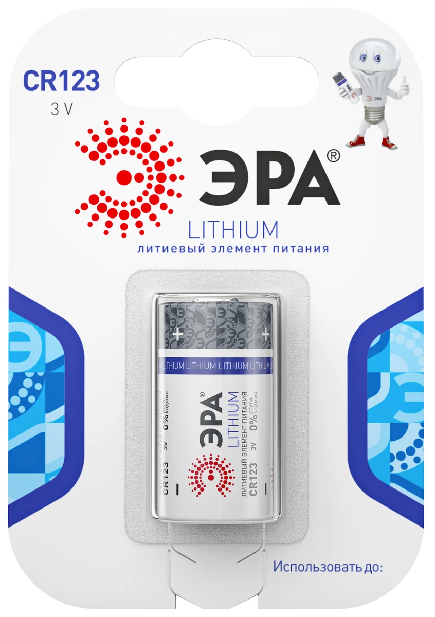 Батарейка Эра Lithium CR123-1BL — фотография товара