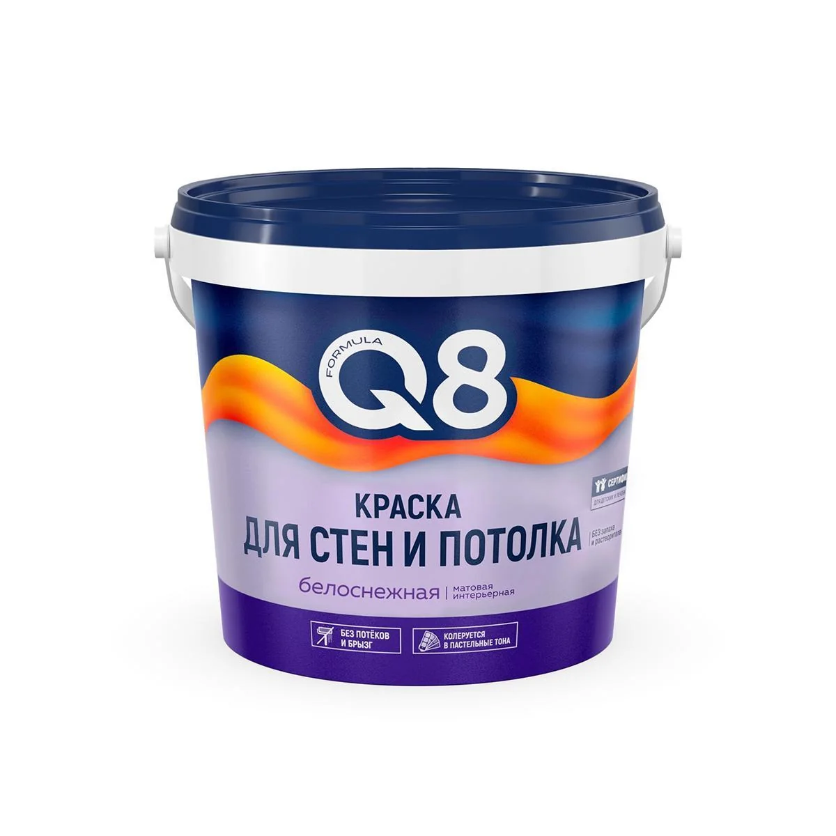 Краска в/д Formula Q8 для стен и потолков 1,4 кг — фотография товара