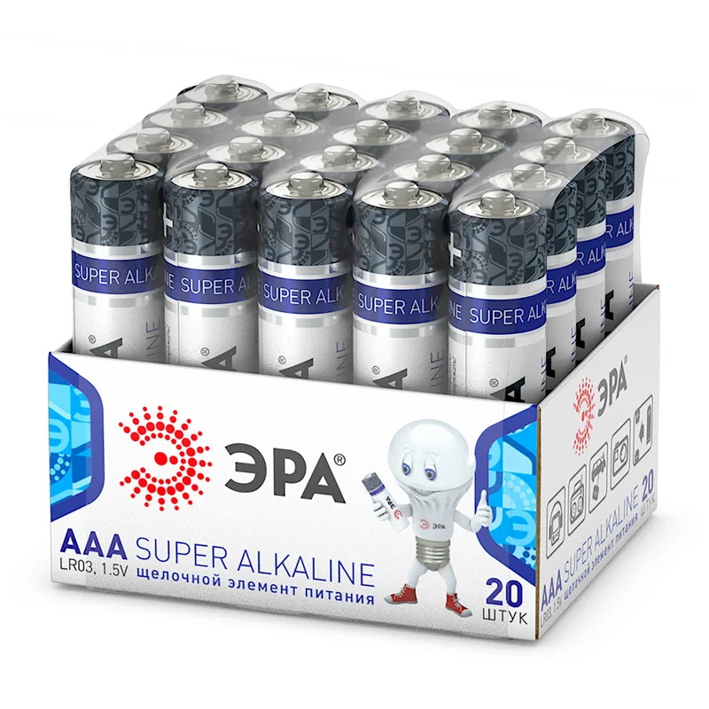 Батарейка Эра Мизинчиковая ААА Алкалиновая LR03 — фотография товара