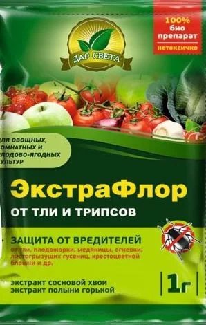 Средство от насекомых-вредителей тли трипсов ЭкстраФлор 1 г ЕС — фотография товара