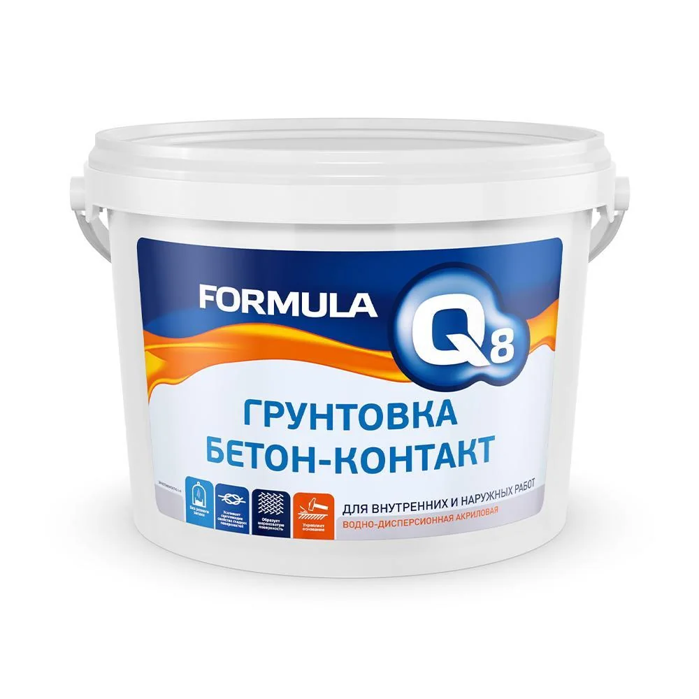 Грунтовка акриловая Formula Q8 Бетон-контакт 1,4 кг — фотография товара