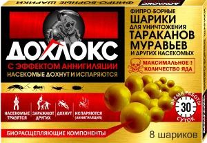 Фипро-борные шарики Дохлокс от тараканов и муравьев 8 шт — фотография товара