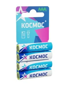 Батарейки Космос мизинчиковые AA R03 4 шт — фотография товара