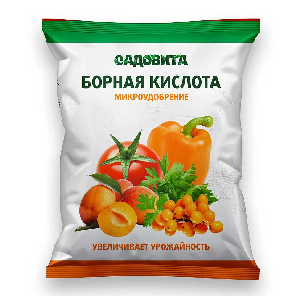 Борная кислота 10 г Удобрение Садовита — фотография товара