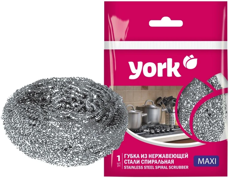 Губка для посуды Стальная York Макси — фотография товара
