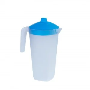 Кувшин ПВХ с крышкой 2 л Сине-серый Spark Plast — фотография товара