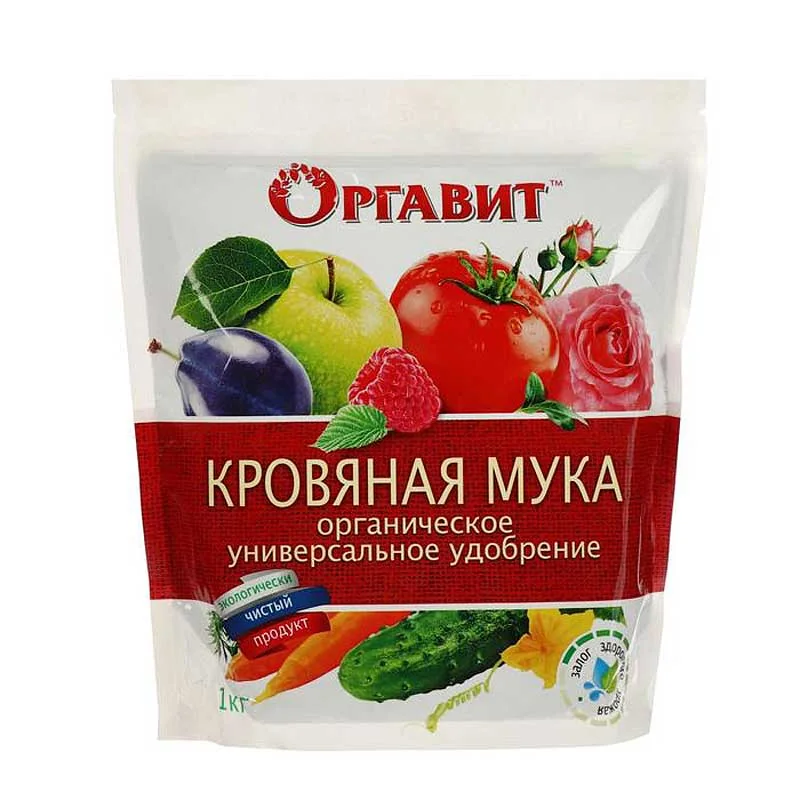 Мука Кровяная удобрение 1 кг Оргавит — фотография товара