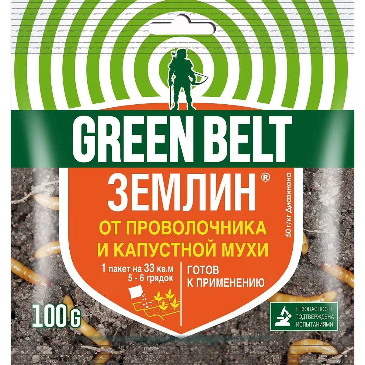 Землин от проволочника и капустной мухи 100 г Green Belt 01-205 — фотография товара
