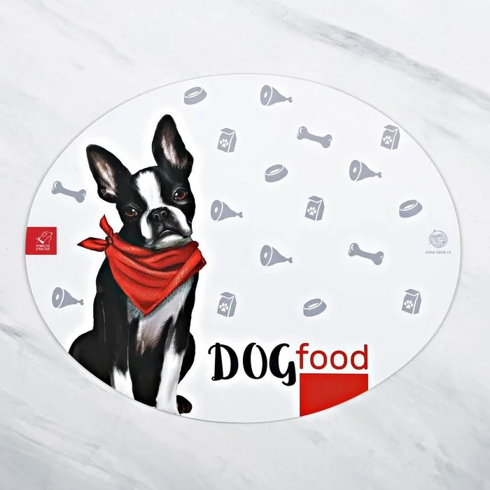 Коврик под миску 35х28 см Dog Food — фотография товара