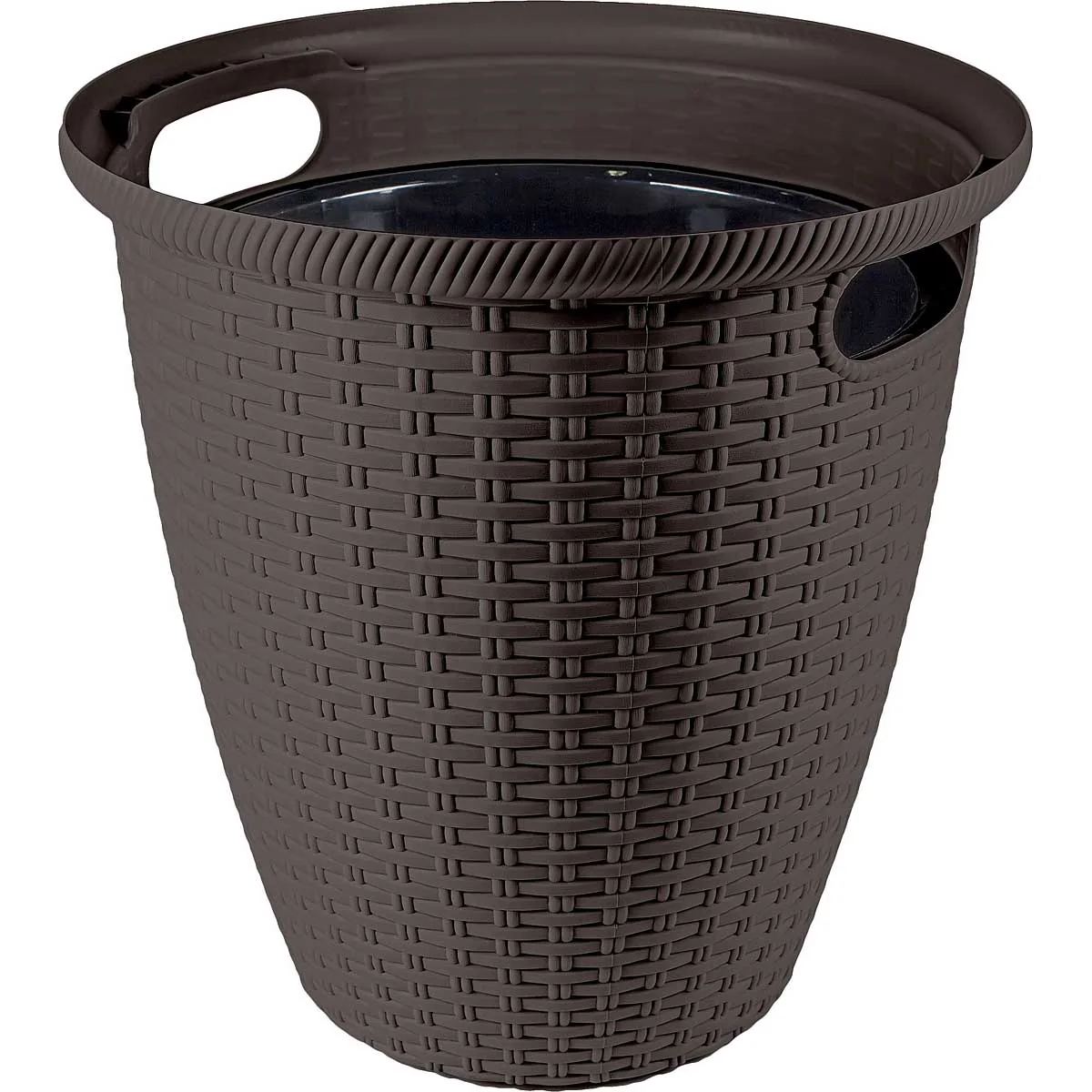 Горшок для цветов 30 л горький шоколад InGreen Rattan — фотография товара