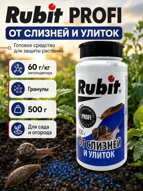 Рубит Profi от слизней и улиток 500 г — фотография товара