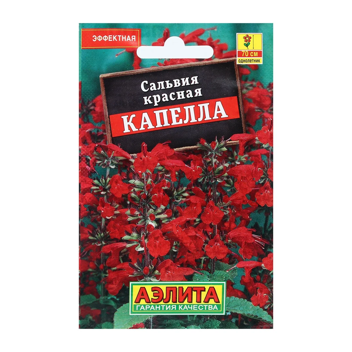 Семена Цветов Сальвия красная Капелла 0,1 г Аэлита — фотография товара