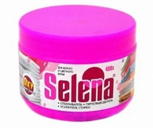 Отбеливатель пятновыводитель усилитель стирки 400 г SELENA — фотография товара