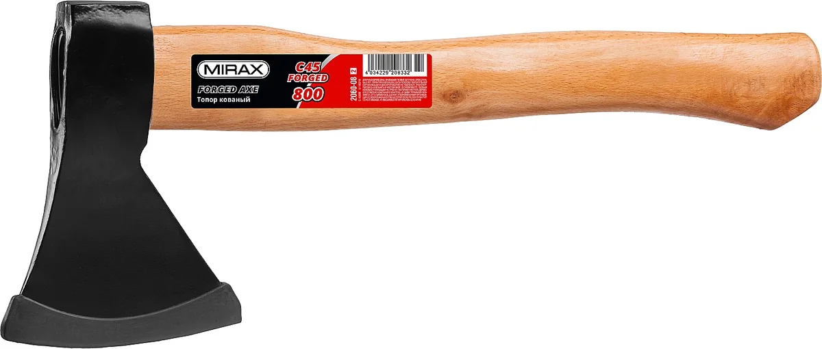 Топор Mirax с дер. ручкой 800/900 г 2060-08 — фотография товара