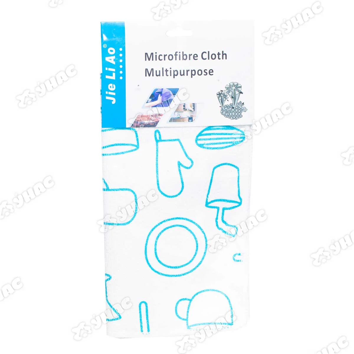 Салфетка микрофибра 30х30 см 2 слоя Сетка — фотография товара