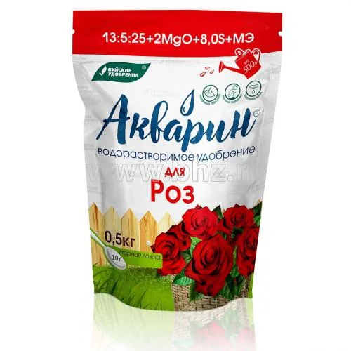 Удобрение сухое Акварин Для Роз 0,5 кг Буйские Удобрения — фотография товара