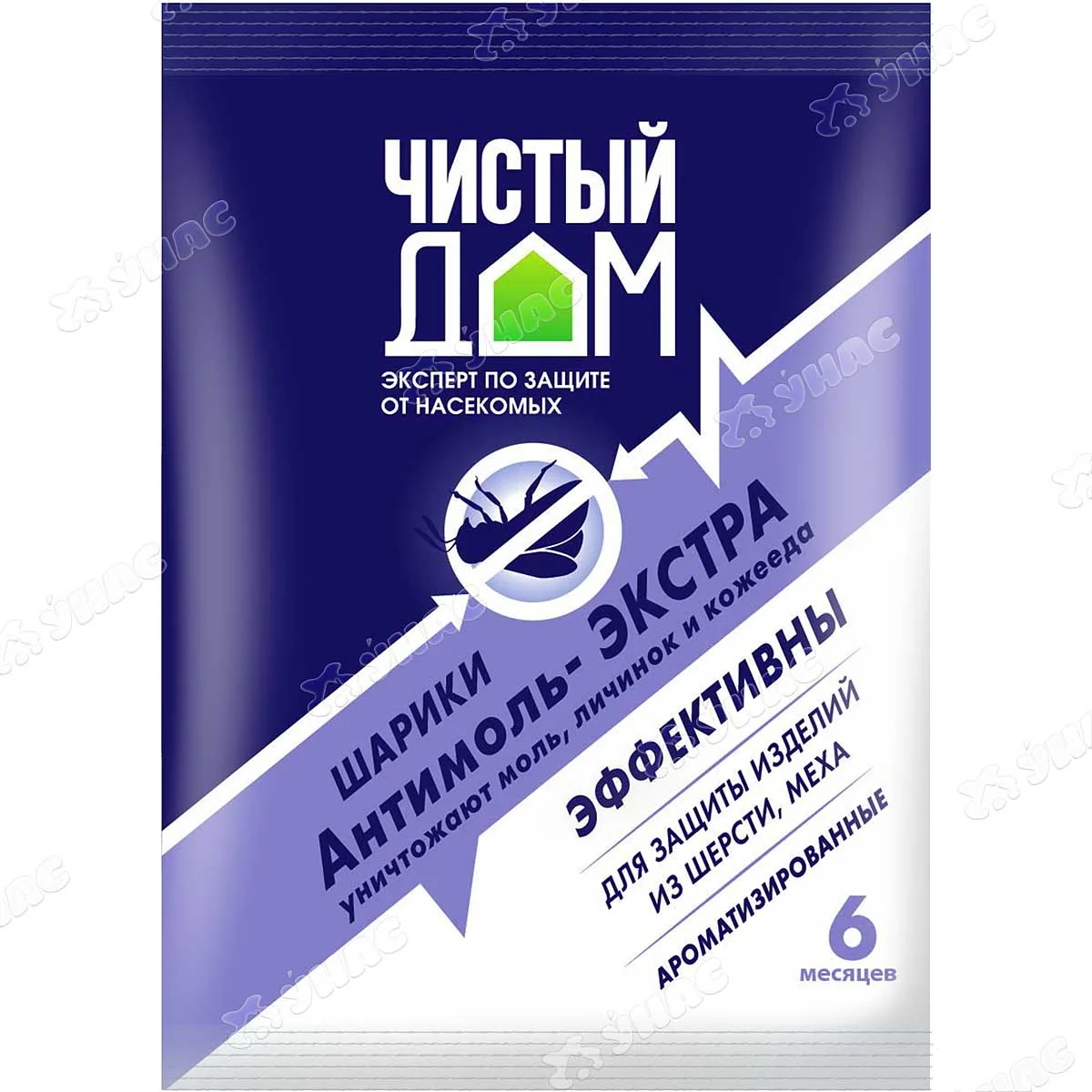 Средство от моли Шарики Чистый дом 40 г — фотография товара