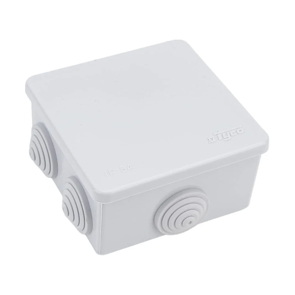 Коробка распаячная о/у Квадратная Серая 85х85х40 мм 6 вводов IP54 Tyco 67040 — фотография товара