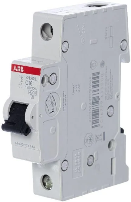 Автоматический выключатель ABB SH201L 1П 20А C 4.5кА — фотография товара