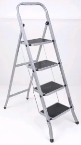 Стремянка стальная Perilla Glass Plus широк. ступени 4 ступ.122304 — фотография товара