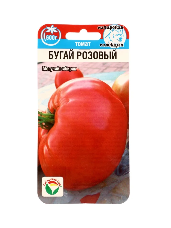 Семена Томат Бугай розовый Сибирский сад — фотография товара