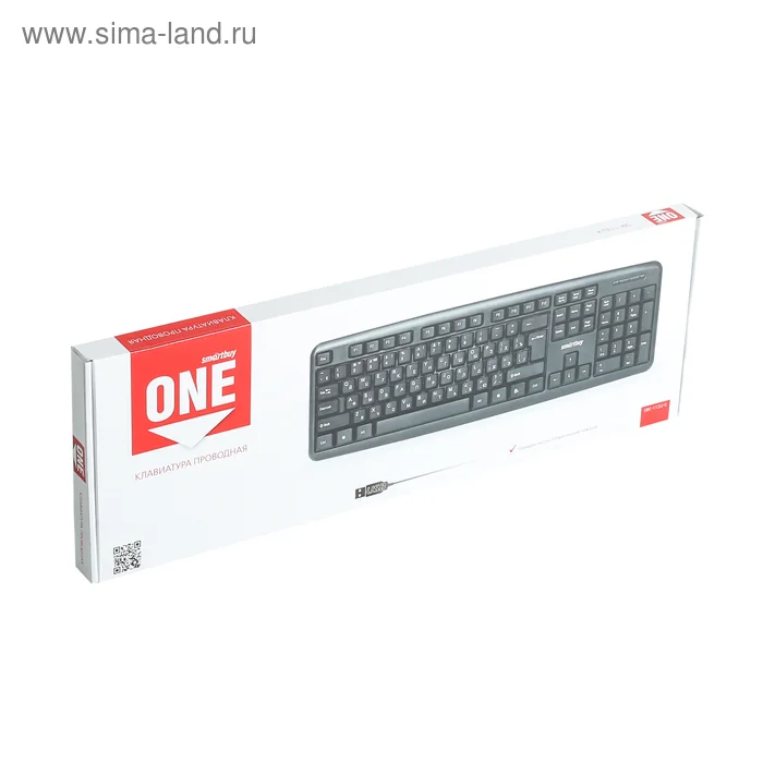 Клавиатура проводная ONE 112 SBK-112-K USB Чёрная Smartbuy — фотография товара