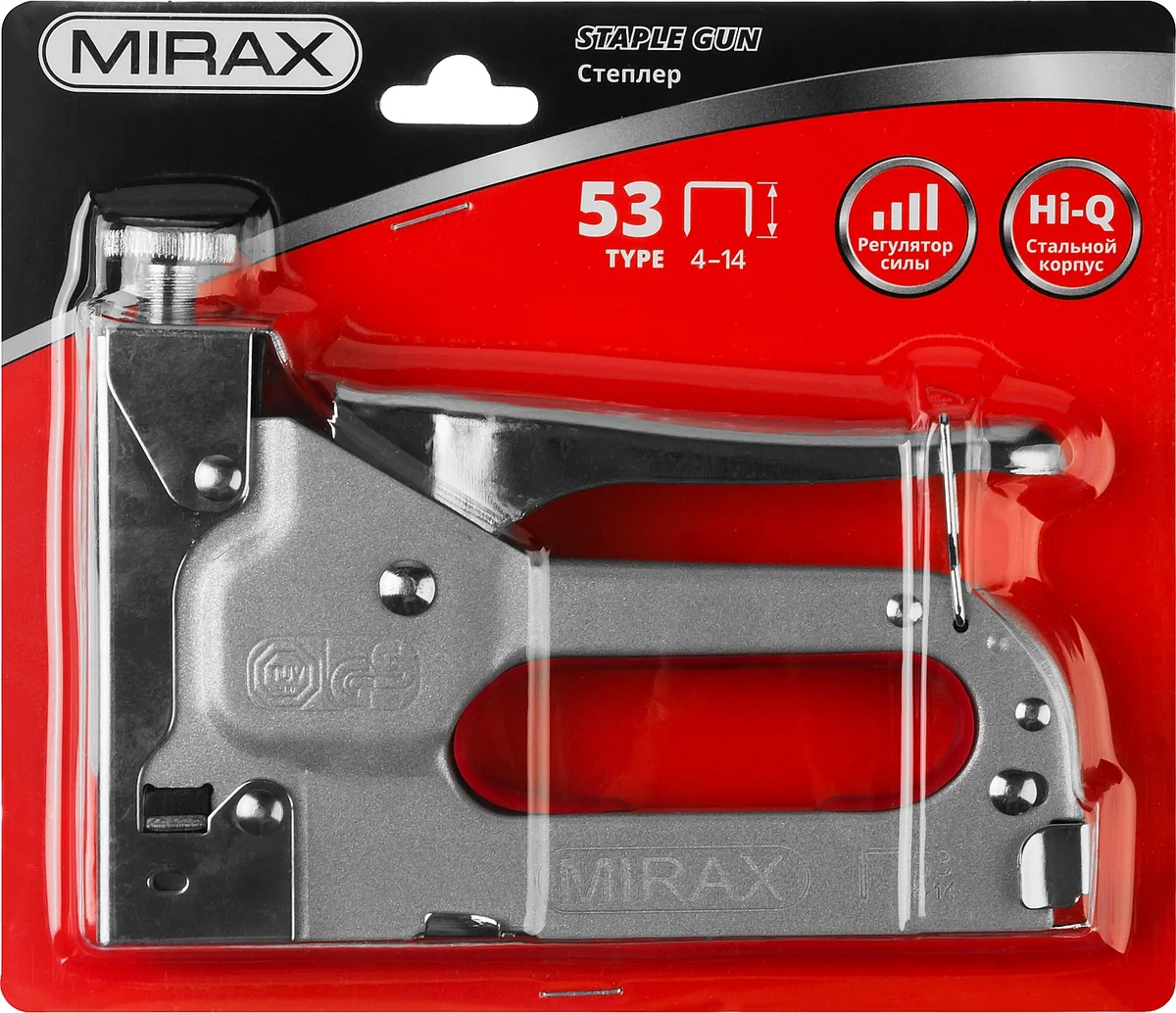Степлер строительный Mirax тип 53 4-14 мм 3144 — фотография товара