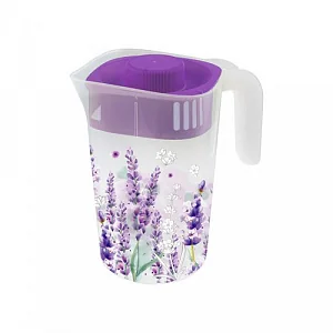 Кувшин ПВХ с крышкой 2 л Lavender Полимербыт — фотография товара
