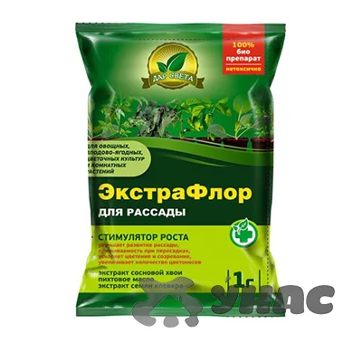 Удобрение сухое Стимулятор роста Для Рассады 1 г ЭкстраФлор № 2 — фотография товара