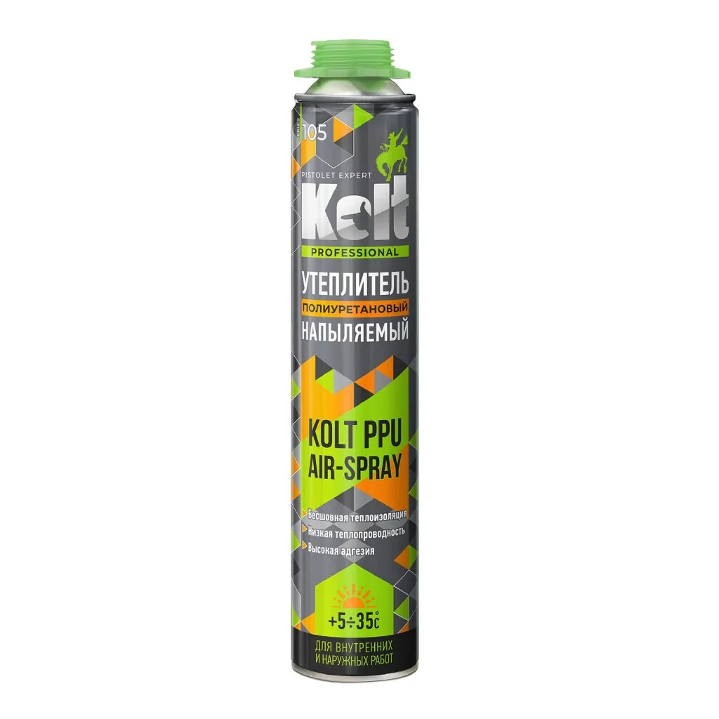 Утеплитель напыляемый Kolt PPU Air Spray 900 г — фотография товара