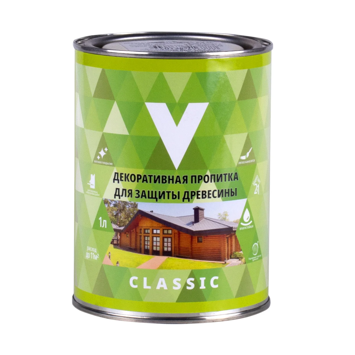 Пропитка по дереву V Classik Белая 1 л — фотография товара