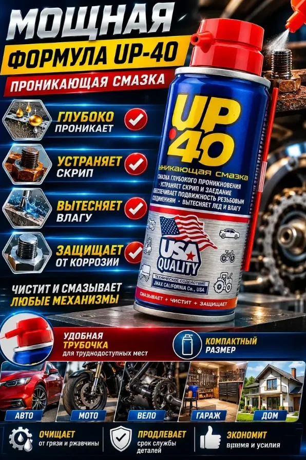 Смазка универсальная UP-40 120 мл — фотография товара