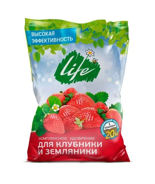 Удобрение Life для клубники и земляники 0,9 кг — фотография товара