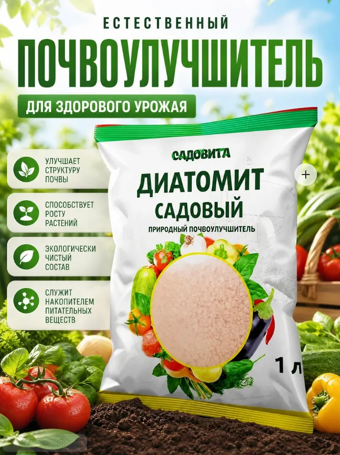 Диатомит садовый Садовита 1 л — фотография товара