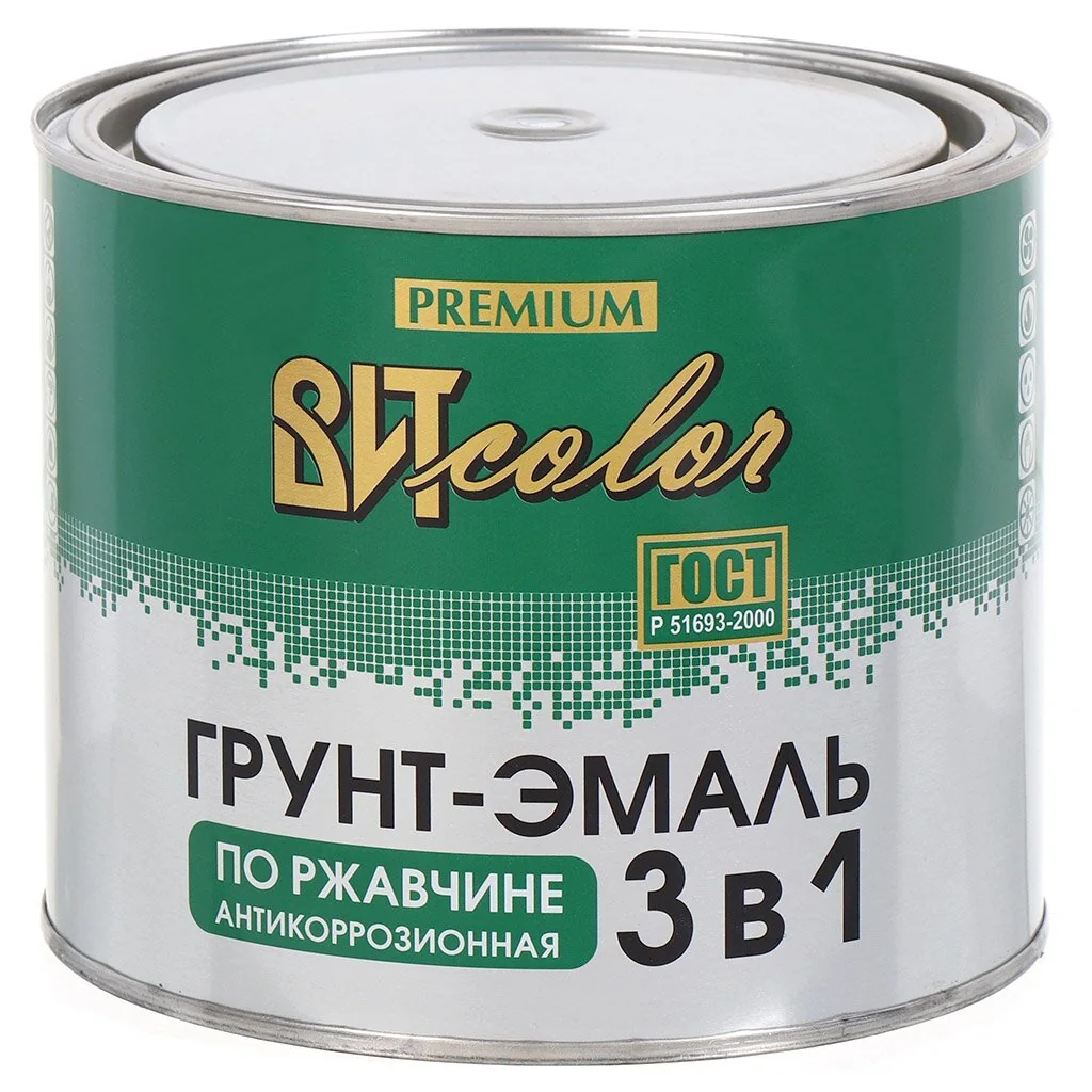 Грунт-эмаль по ржавчине 3в1 Белая 1,8 кг ВИТ — фотография товара