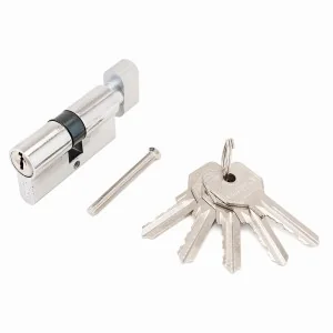 Личинка замка Стандарт Z.I.60B-5K Ключ/Верт 60 мм Хром — фотография товара