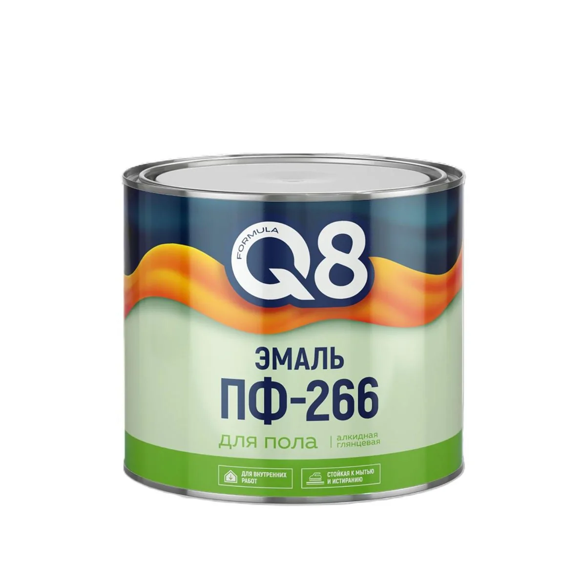 Эмаль для пола ПФ-266 Formula Q8 Глянцевая Желто-коричневая 1,8 кг — фотография товара