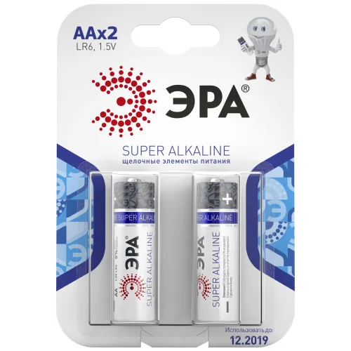 Батарейки Эра Super Alkaline AA LR6 2 шт — фотография товара