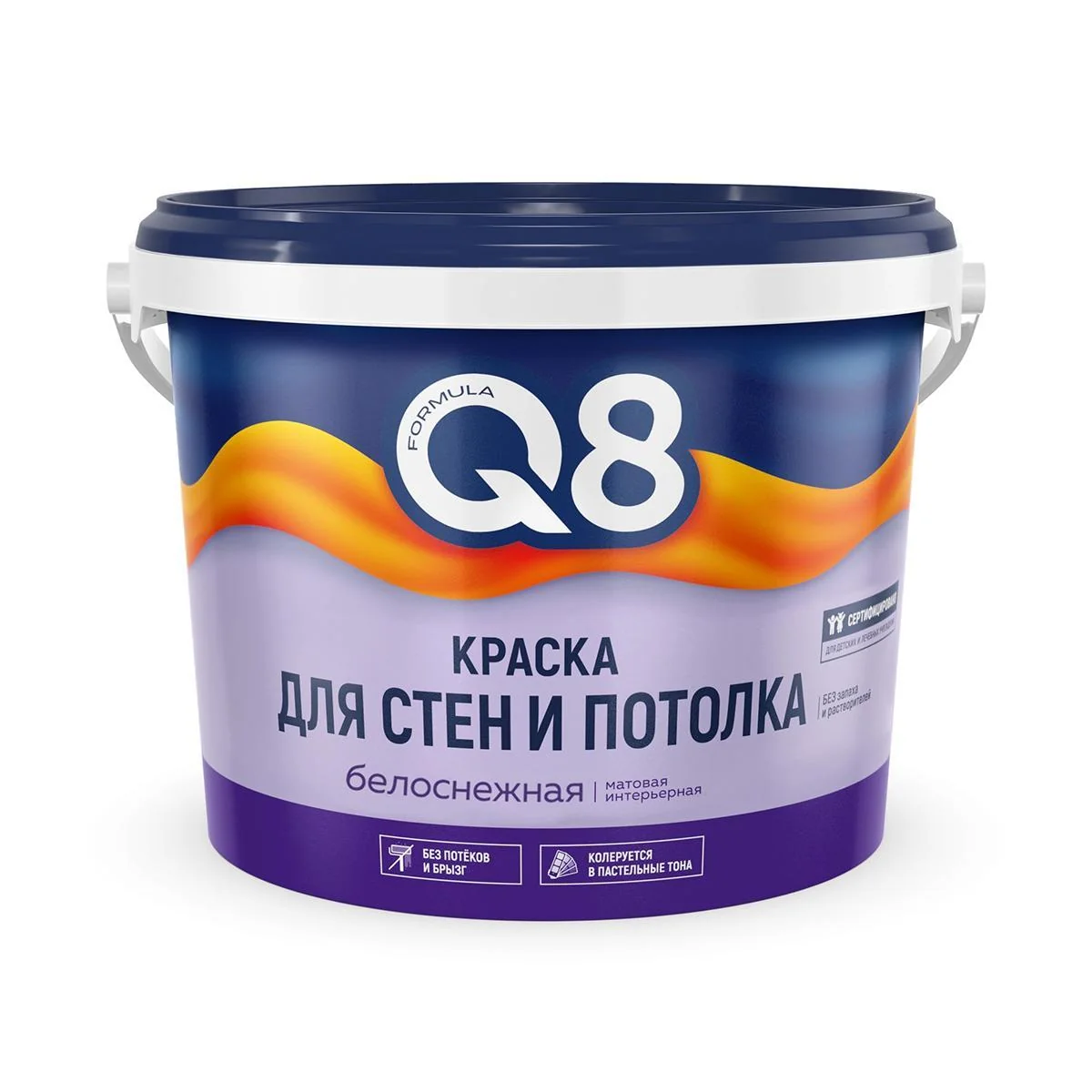 Краска в/д Formula Q8 для стен и потолков 2,7 кг — фотография товара
