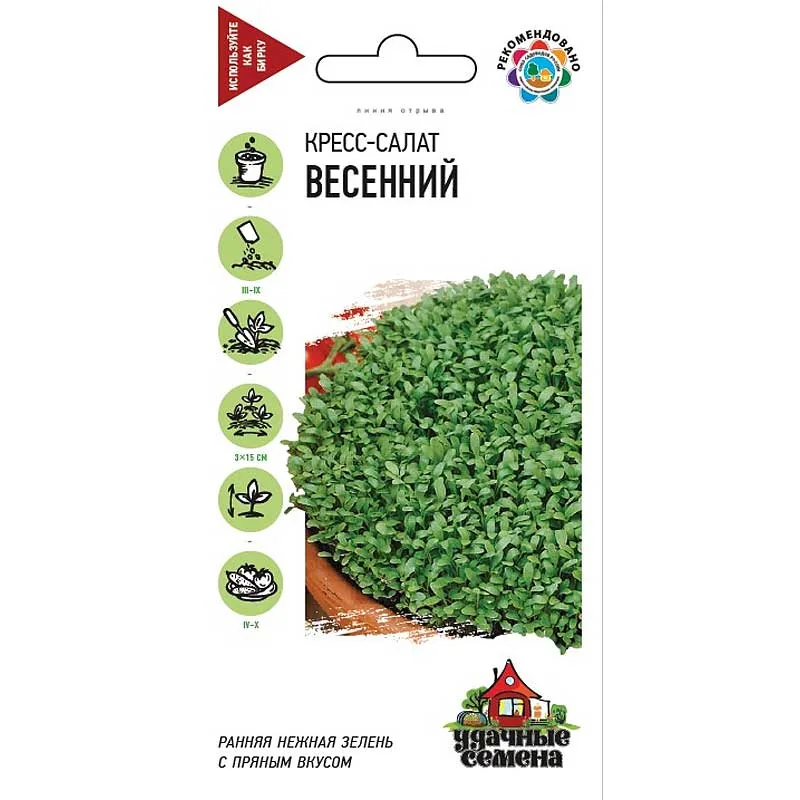 Семена Кресс-салат Весенний Удачные семена Гавриш — фотография товара