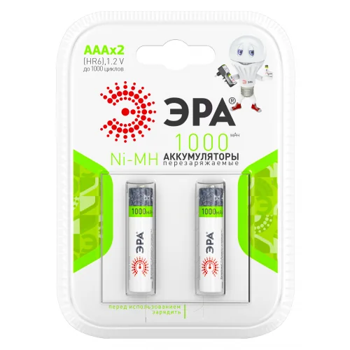 Аккумулятор ААА HR03 1000 mAh Эра за 1 шт — фотография товара
