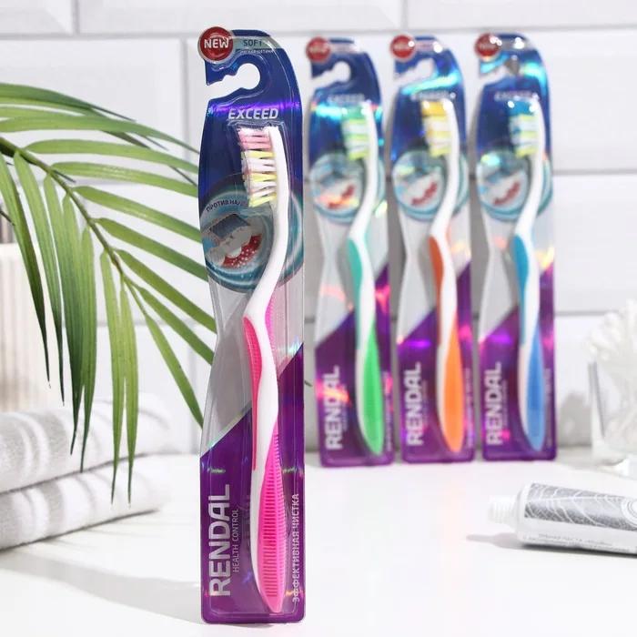 Зубная щётка мягкая щетина Rendall Exceed — фотография товара