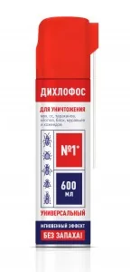 Дихлофос №1 с трубочкой без запаха 600 мл — фотография товара