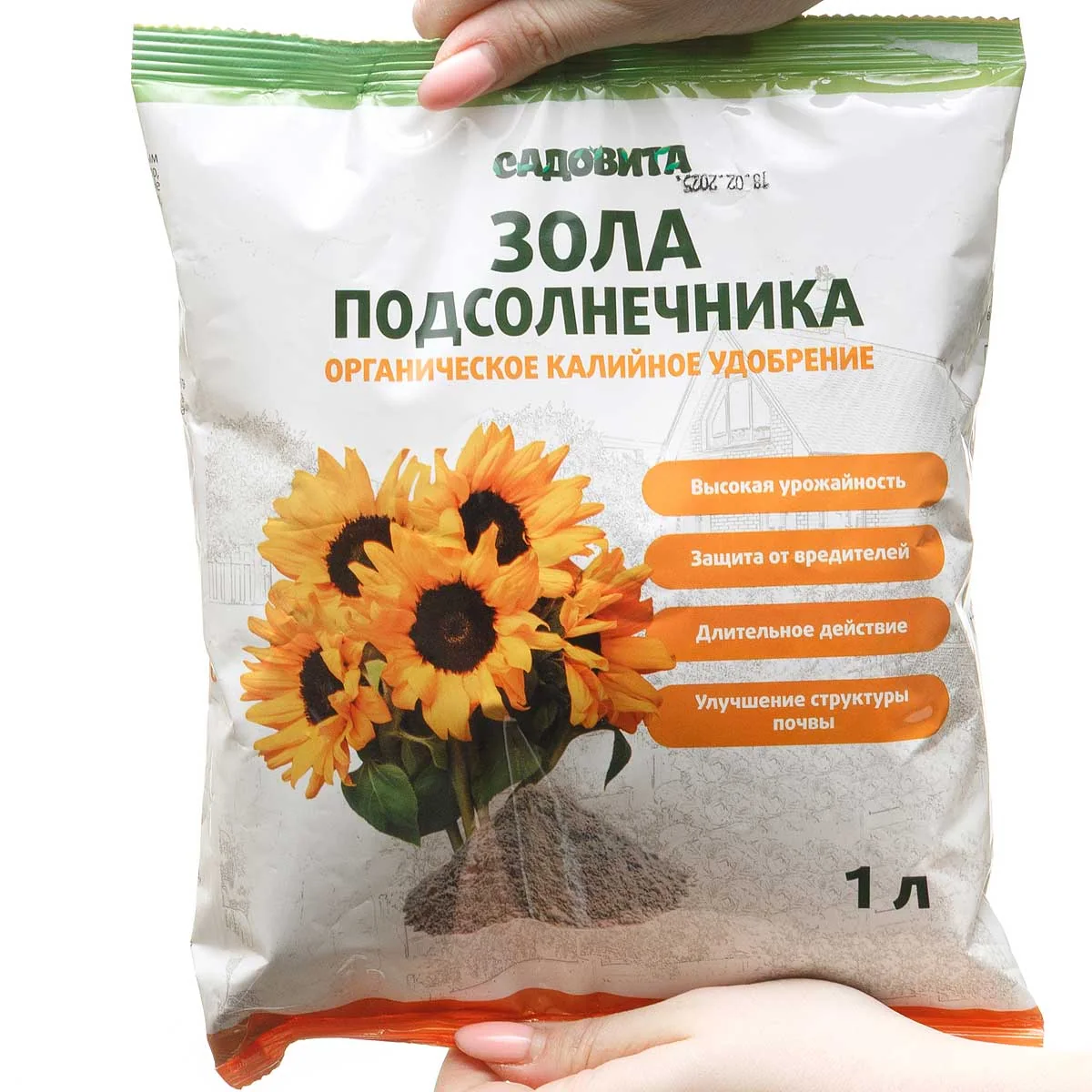 Зола подсолнечника Садовита 1 л — фотография товара