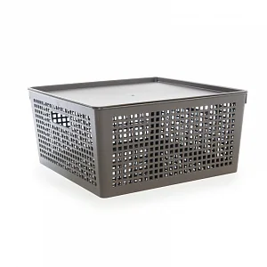 Корзинка ПВХ для хранения с крышкой 12 л Traymix ПолимерБыт — фотография товара