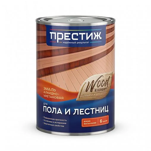 Эмаль алкидно-уретановая 0,9 кг Желто-Коричневая Престиж — фотография товара